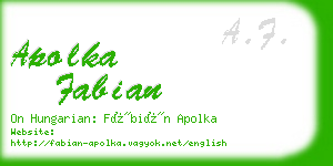apolka fabian business card